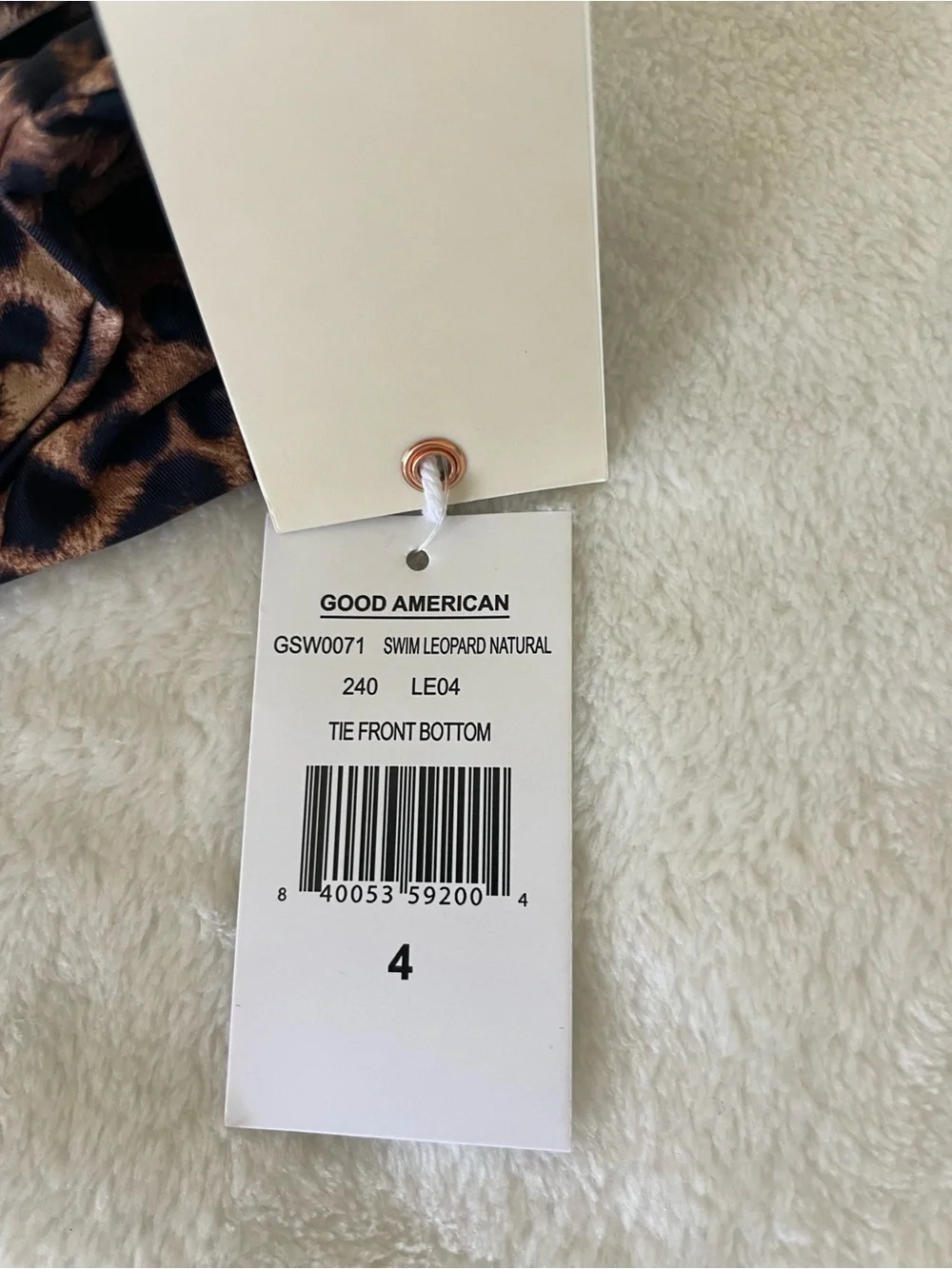 Good American Leopard-Print Swim Bottoms in Brown and Black